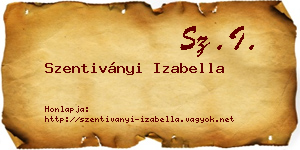 Szentiványi Izabella névjegykártya